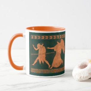 Diana och en ängel, gammal romersk mytologi mugg