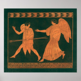 Diana och en ängel, Vintage Roman Mythology Poster