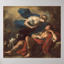Diana och Endymion - Luca Giordano Fina konstaffis