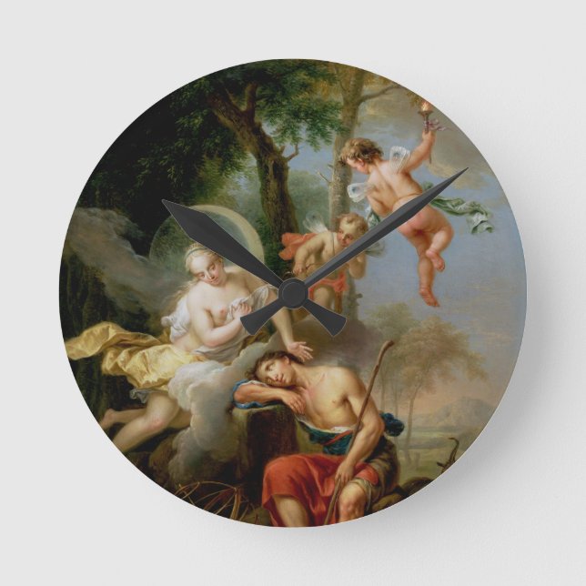Diana och Endymion Rund Klocka (Framsida)