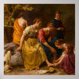 Diana och hennes följeslagare av Johannes Vermeer Poster