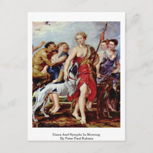 Diana och nymphs på morgonen av Peter Paul Rubens Vykort
