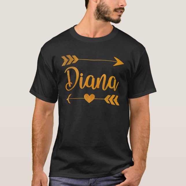 DIANA Personlig Namn Funny Birthday Anpassningsbar T Shirt (Framsida)