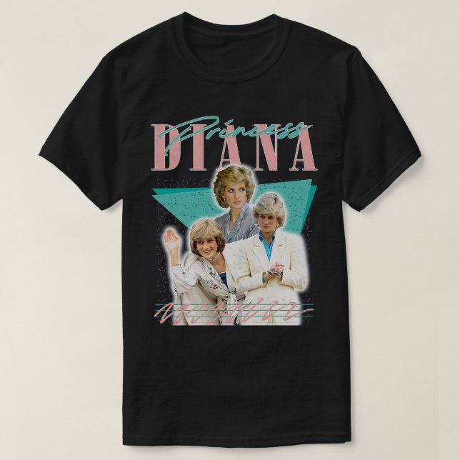 Diana Retro 80s Fläkt Artwork T Shirt (Design framsida)