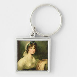 Diana Sturt, mer sistnämnd dam Milner, 1800-05 Fyrkantig Silverfärgad Nyckelring