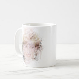 Diana The People's Princess Watercolor Porträtt Co Kaffemugg