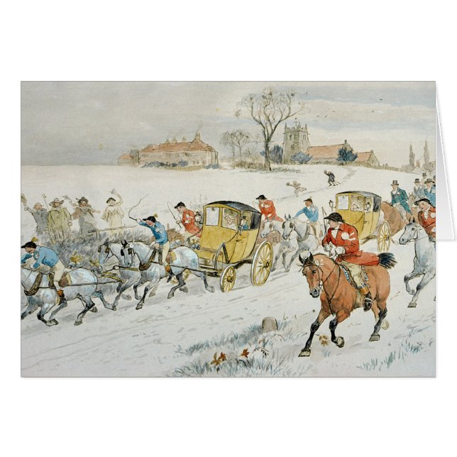 Diana träs bröllop: gå från kyrka tillbaka hälsningskort (Framsidan Horizontal)