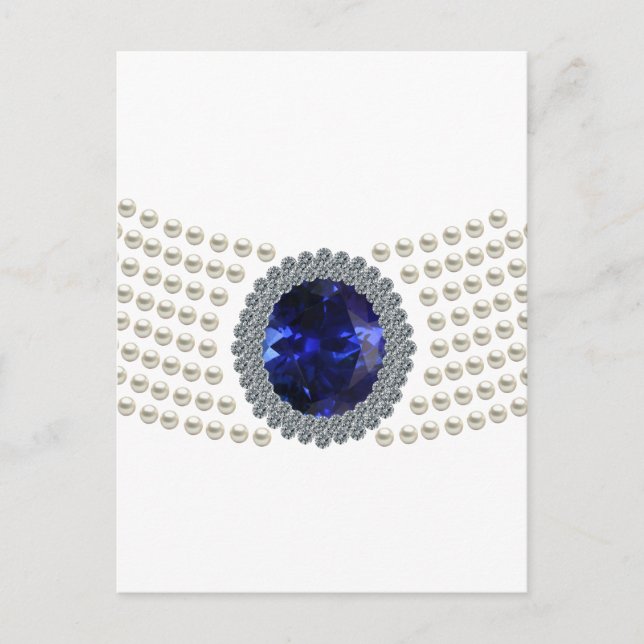 Diana's Sapphire Choker Necklace Vykort (Framsida)