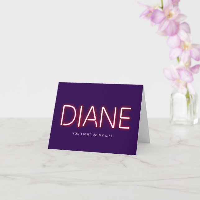 Diane du tände mitt liv i ljus kort (Orkide)