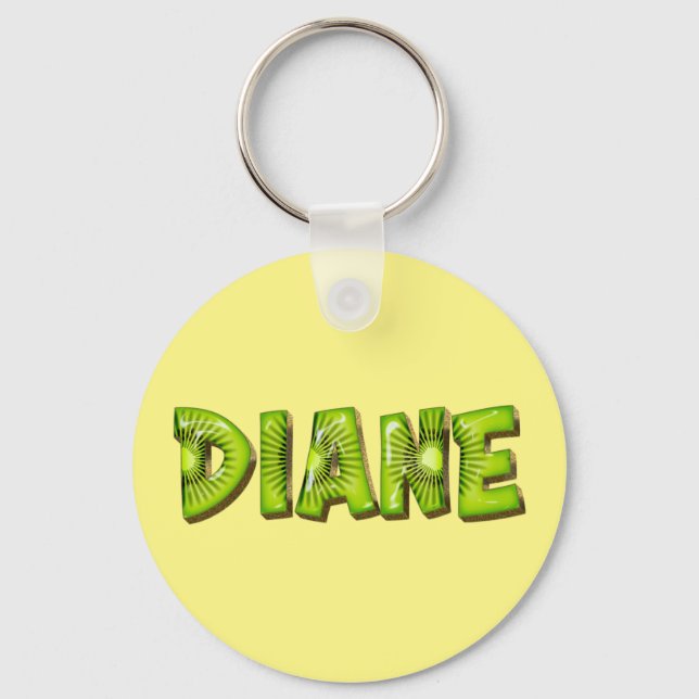 Diane Name Kiwi Design Schlüsselanhänger Nyckelring (Framsida)