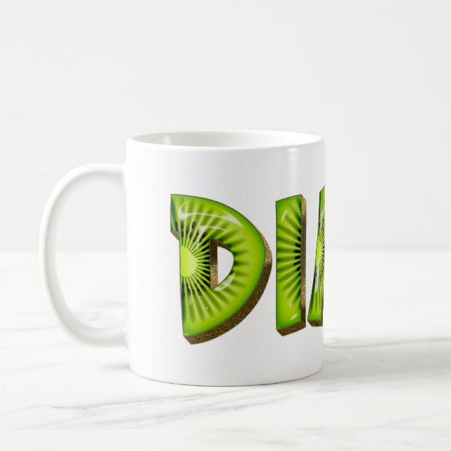 Diane Name Kiwi Style Tasse Teetasse Kaffeetasse Kaffemugg (Vänster)