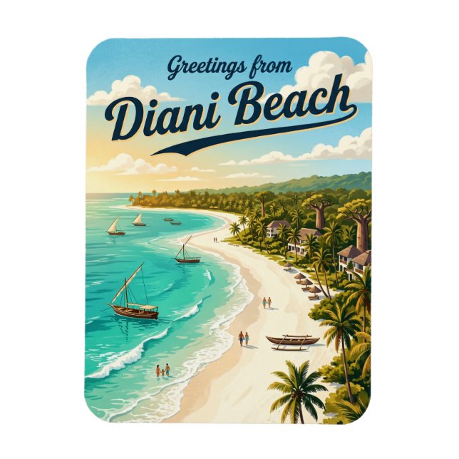 Diani Beach Kenya Magnet (Vertikal)