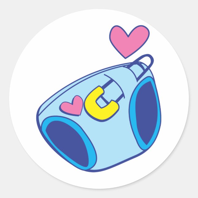 Diaper baby runt klistermärke (Framsida)