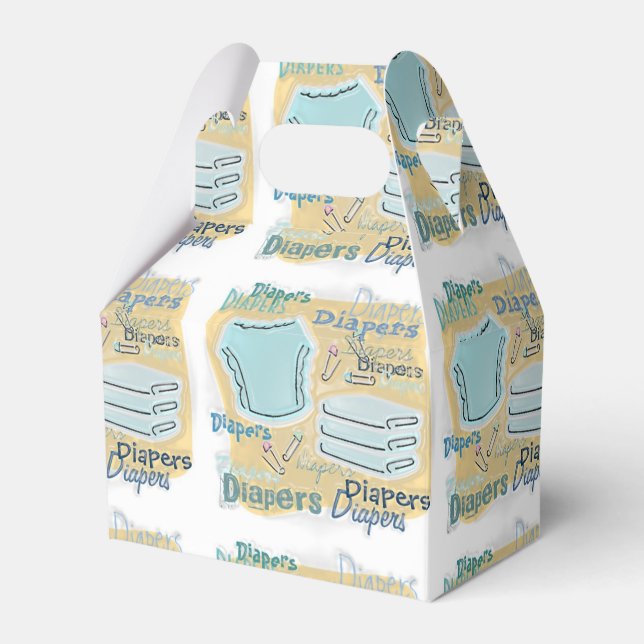 Diaper Baby Shower Presentaskar (Framsidan Sidan)