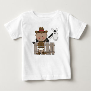 Diaper Derby Cowboy Pony Infant Småbarn Boys Tee Shirt