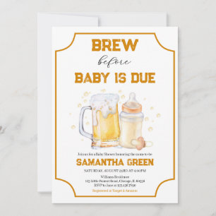 Diaper Party Brew before Baby is due Baby Shower Inbjudningar
