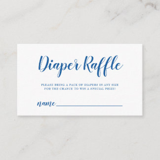 Diaper Rafffle Biljett Bright Blue Polka Dot Tilläggskort