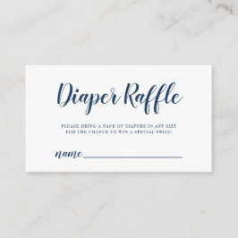 Diaper Rafffle Biljett Navy Blue Polka Dot Tilläggskort