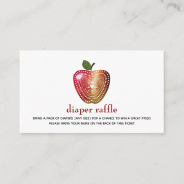 Diaper Raffle Apple Play Baby Shower Tilläggskort