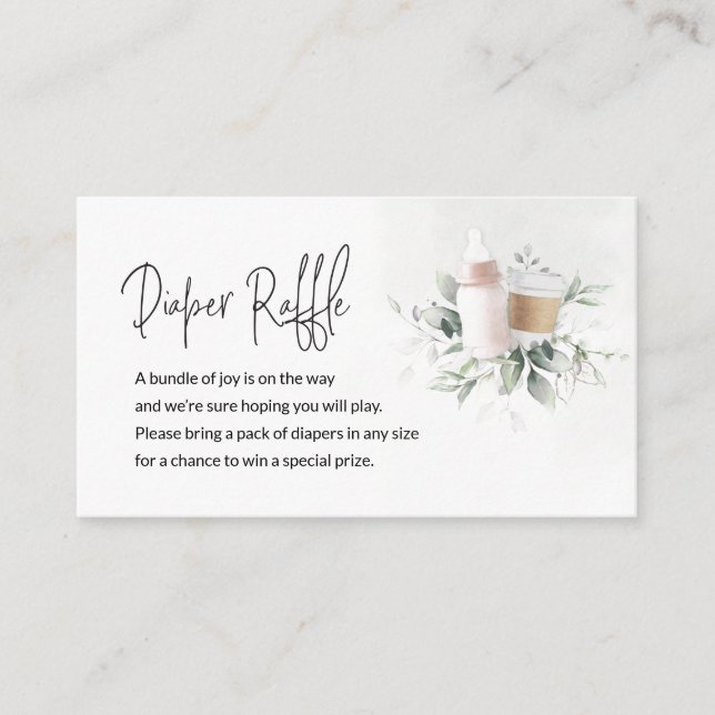 Diaper Raffle Baby är Rosa av hafébrott Tilläggskort (Framsida)