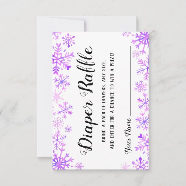 Diaper Raffle - Baby Det är Kall utanför Inbjudningar (Framsida)