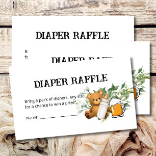 Diaper Raffle Baby håller på att blåsa tema Tilläggskort