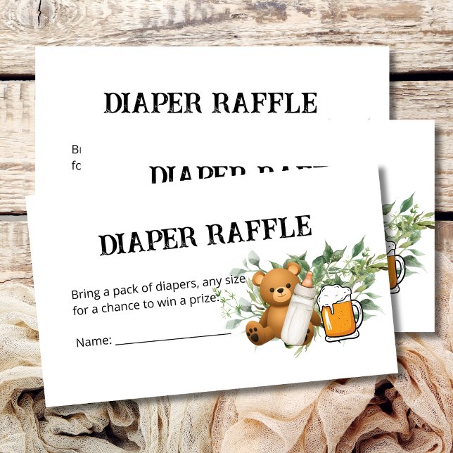 Diaper Raffle Baby håller på att blåsa tema Tilläggskort (Skapare uppladdad)
