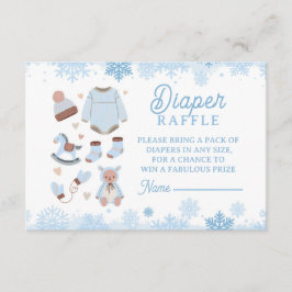 Diaper Raffle Baby Shower Blue Boy Kall utanför Tilläggskort