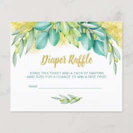 Diaper Raffle Baby Shower Eucalyptus Olive Infoga