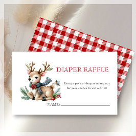 Diaper Raffle | Baby Shower för julrenar Tilläggskort