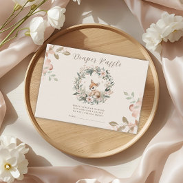 Diaper Raffle Baby Shower Game Cute Bear Tilläggskort