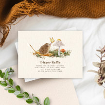 Diaper Raffle Baby Shower Hedgehog Butterfly