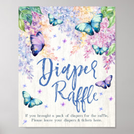 Diaper Raffle Baby Shower-skylt Poster