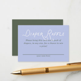 Diaper Raffle Baby Shower Ticket Tilläggskort