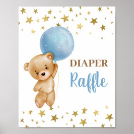 Diaper Raffle Bear-skylt Poster