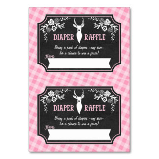 Diaper Raffle Biljett - 2 per kort - Woodland