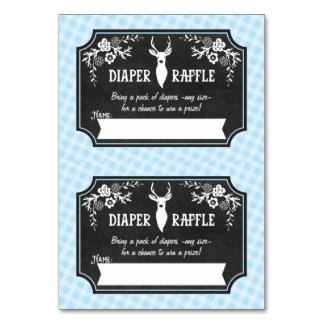 Diaper Raffle Biljett - 2 per kort - Woodland