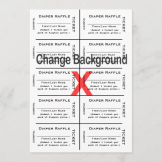 Diaper Raffle Biljett Anpassningsbar Skapar Inbjudningar