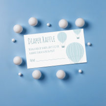 Diaper Raffle Biljett Blue Luftballongs