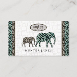 Diaper Raffle Biljett Elephant Safari Baby Shower Tilläggskort