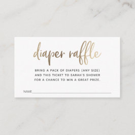 Diaper Raffle Biljett for Baby Shower Tilläggskort