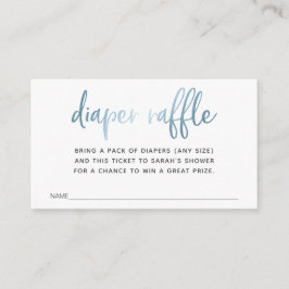 Diaper Raffle Biljett for Baby Shower Tilläggskort