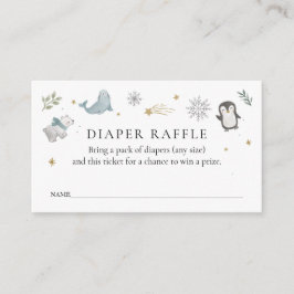 Diaper Raffle Biljett for Baby Shower Tilläggskort