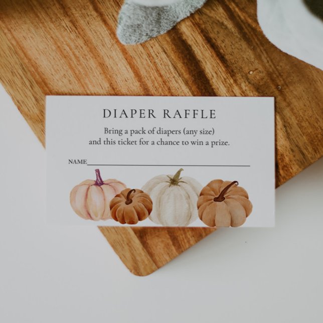 Diaper Raffle Biljett for Baby Shower Tilläggskort (Skapare uppladdad)