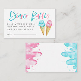 Diaper Raffle Biljett, Gender Reveal Tilläggskort