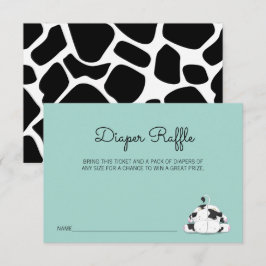 Diaper Raffle Biljett Inbjudningar