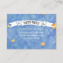 Diaper Raffle Biljett KÄRLEK Måne n Back Baby Show