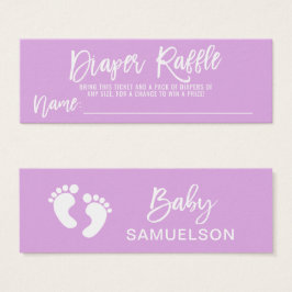 DIAPER RAFFLE Biljett LAVENDER Baby Shower
