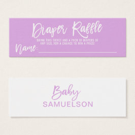 DIAPER RAFFLE Biljett LAVENDER Baby Shower