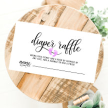 DiAPER RAFFLE Biljett Lavender Feet Baby Shower